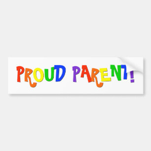 Proud Single Parent Gay Rainbow Bumper Sticker