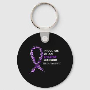 Proud Sis of an Epilepsy Warrior Epilepsy Awarenes Key Ring