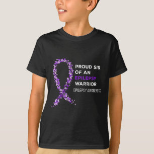 Proud Sis Of An Epilepsy Warrior Epilepsy Awarenes T-Shirt