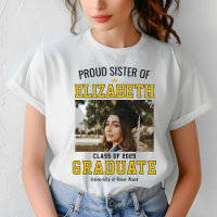 Proud Sister Class of 2025 Graduate Parent Custom