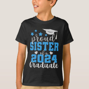 Proud Sister Of 2024 Graduate Awesome Family Colle T-Shirt
