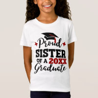 Proud Sister of a 2022 graduate black red cap T-Sh