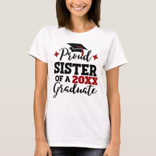 Proud Sister of a 2022 graduate black red cap T-Shirt