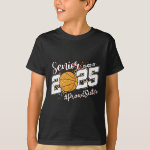 Proud Sister Of A 2025 Senior Sketll Graduation T-Shirt