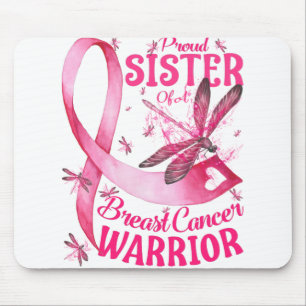 Proud Sister Of A Breast Cancer Warrior Awareness Mouse Mat