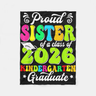 Proud sister of a class of 2026 graduate senior fleece blanket
