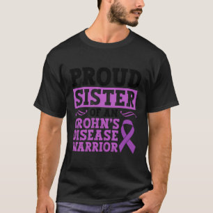 Proud Sister Of A Crohn'S Disease Warrior Purple R T-Shirt
