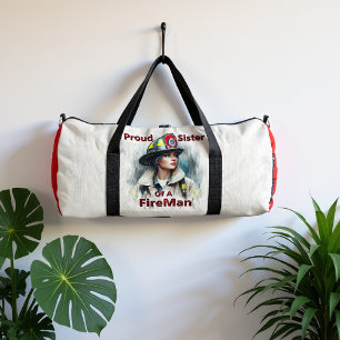 Proud Sister Of A FireFighter Hesitancy Duffle Bag