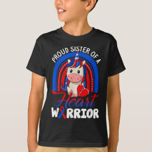 Proud Sister Of A Heart Warrior Chd Awareness Unic T-Shirt