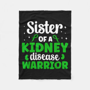 Proud sister of a kidney disease warrior sister fleece blanket
