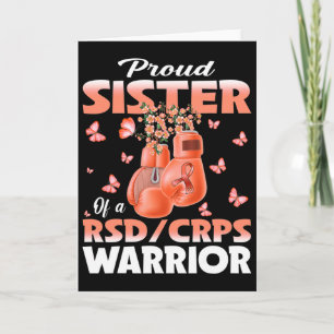 Proud Sister Of A Rsd Crps Warrior Awareness Boxin Card