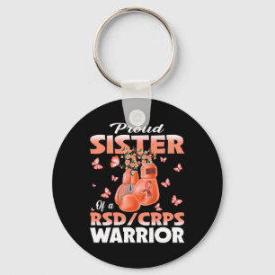 Proud Sister Of A Rsd Crps Warrior Awareness Boxin Key Ring