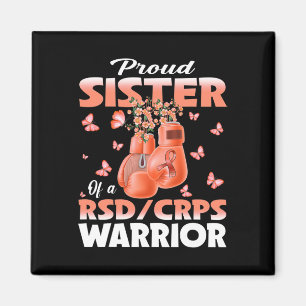 Proud Sister Of A Rsd Crps Warrior Awareness Boxin Magnet