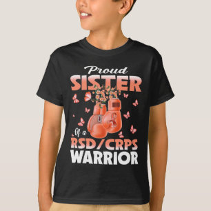 Proud Sister Of A Rsd Crps Warrior Awareness Boxin T-Shirt