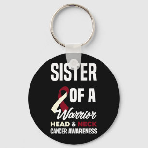Proud Sister Of A Warrior Head Neck Cancer Key Ring