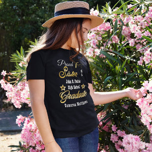 Proud Sister of Graduate Name   School Graduation T-Shirt