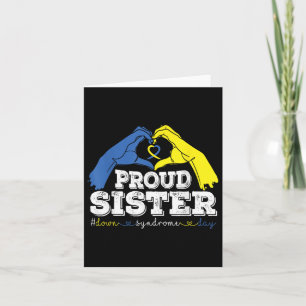 Proud Sister World Down Syndrome Day Awareness Soc Card