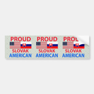 Proud Slovak American Bumper Sticker