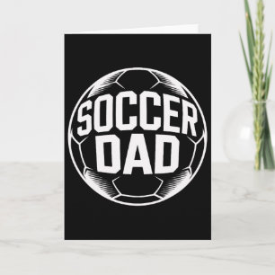Proud Soccer Dad Supporting Kids Matches Training Card