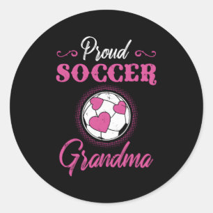 Proud Soccer Grandma Classic Round Sticker