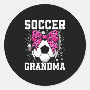 Proud soccer grandma soccer lover mother's day classic round sticker