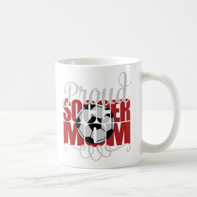 Proud Soccer Mum in Red Coffee Mug (Right)