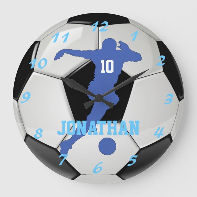 Proud Soccer Mum Personal and Customisable Large Clock (Front)