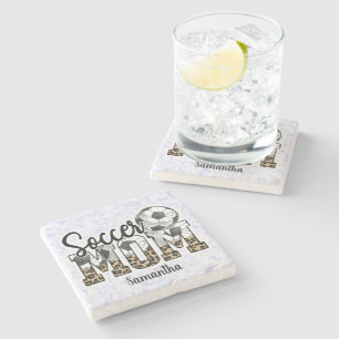 Proud Soccer Mum – Sideline Champion Stone Coaster
