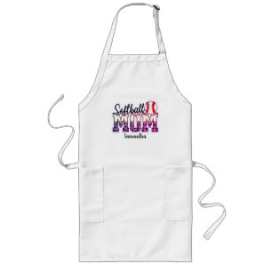 Proud Softball Mum Life Long Apron