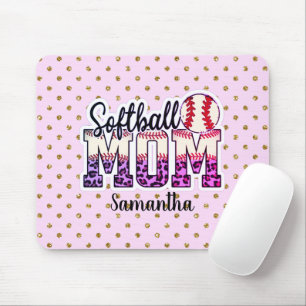 Proud Softball Mum Life Mouse Mat