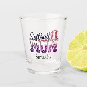 Proud Softball Mum Life Shot Glass