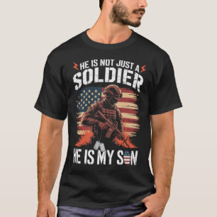 Proud Soldier Parents Mum Dad He Is My Son T-Shirt