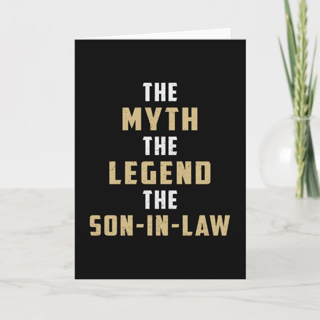 Proud Son In Law Father In Law Lawsuit Gift Idea Card (Front)