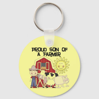 Proud Son of a Farmer Tshirts and Gifts Key Ring