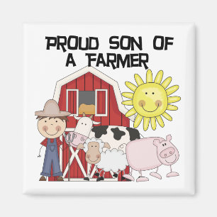 Proud Son of a Farmer Tshirts and Gifts Magnet