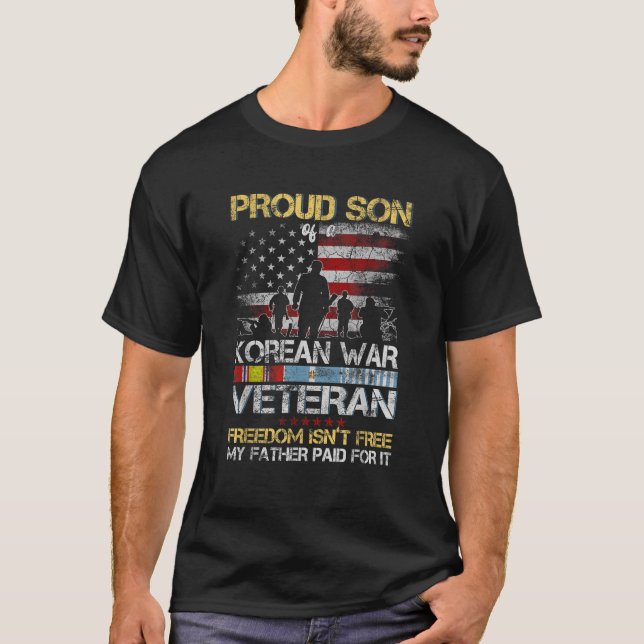 Proud Son Of A Korean War Veteran Shirt Veterans D (Front)