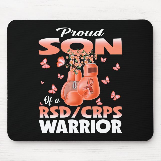 Proud Son Of A Rsd Crps Warrior Awareness Boxing G Mouse Mat (Front)