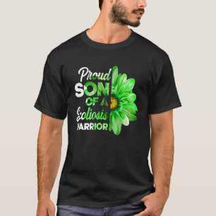Proud Son Of A Scoliosis Warrior Green Ribbon Awar T-Shirt