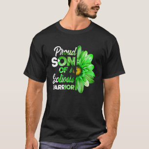 Proud Son Of A Scoliosis Warrior Green Ribbon Awar T-Shirt