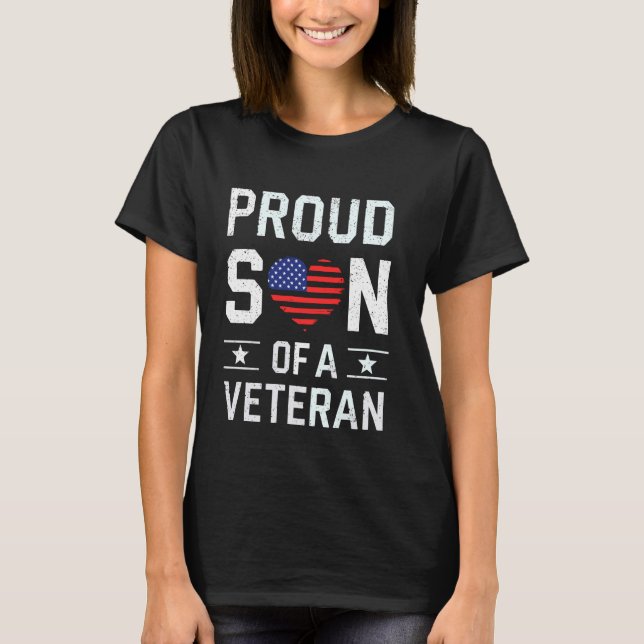 Proud Son Of A Veteran, My Dad Paid For It Veteran T-Shirt (Front)