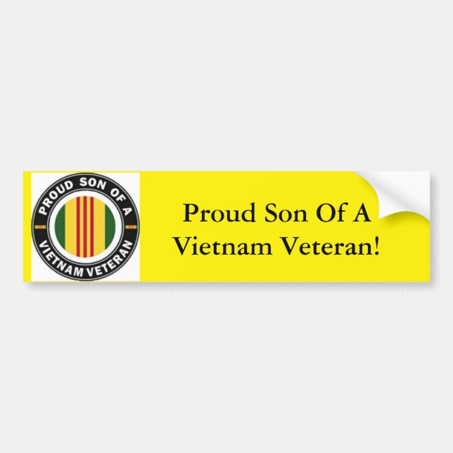 Proud Son of a Vietnam Veteran Bumper Sticker (Front)