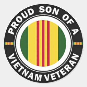 Proud Son of A Vietnam Veteran Round Stickers