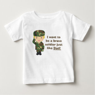 Proud son of an Army or Military Dad Baby T-Shirt