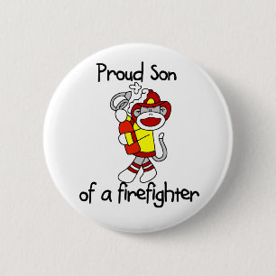 Proud Son of Firefighter 6 Cm Round Badge