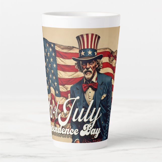 Proud Soul of the 4th of July Latte Mug (Front)