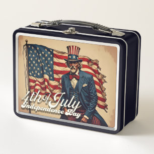 Proud Soul of the 4th of July Metal Lunch Box