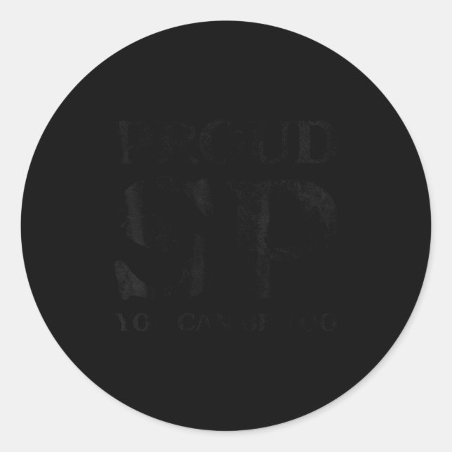 Proud Sp Anti Scientology Funny Quote Idea  Classic Round Sticker (Front)