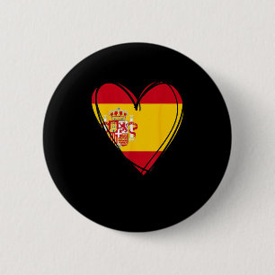 Proud Spanish Boy Girl Aunt Dad Mom Spain Flag Hea 6 Cm Round Badge