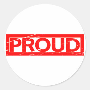 Proud Stamp Classic Round Sticker
