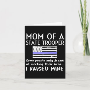 Proud State Trooper Mom Mother Thin Blue Line Amer Card